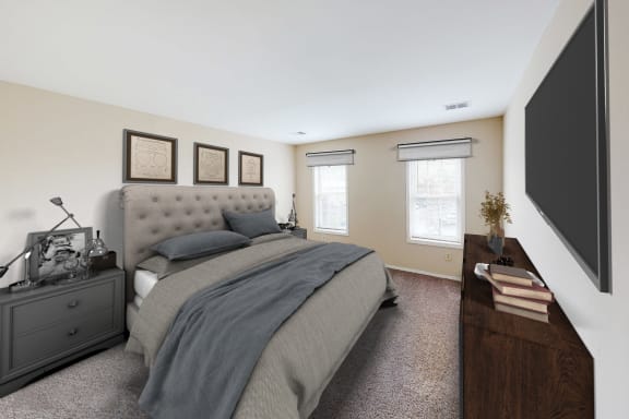 Virtual Living Bedroom at Woodhills Apartments, Ohio, 45449