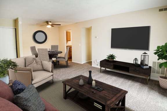Virtual Living Dining Room at Crown Crossing Apartments, Amelia, 45102
