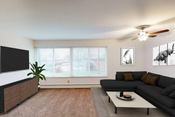 Modern Living Room at Forest Park Apartments, Forest Park