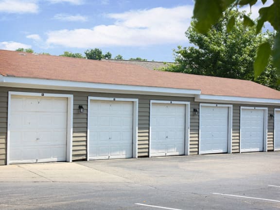 Off-street, garage parking for residents, Steeplechase Apartments, Ohio, 45140