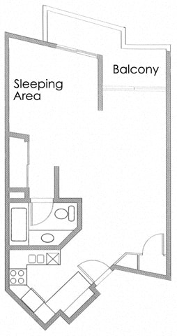 Floor Plan  Studio Apartment Floor Plan