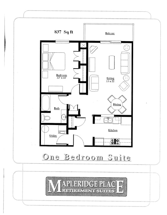 300 Reynolds One Bedroom + Balcony Image