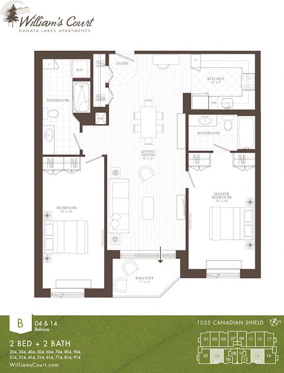 Willam's Court B - 2 Bedroom