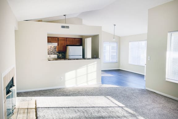 Living And Kitchen Area at The Vinings Apartments, Cincinnati, OH
