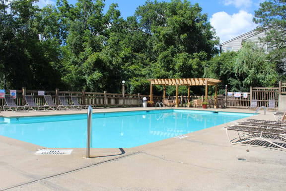 Blue Cool Swimming Pool at The Vinings Apartments, Cincinnati, Ohio