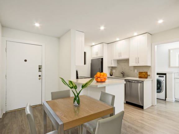 Quartz countertops in select apartments at Woodcliff Apartments, CA 90034
