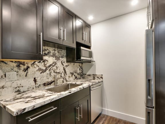 Granite Counter Tops at Woodcliff Apartments, LA, CA, 90034