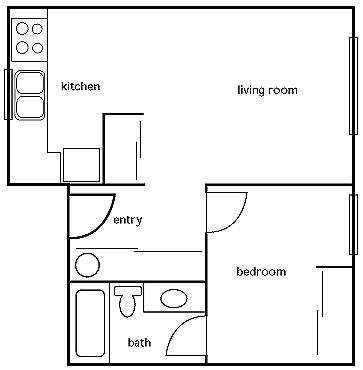 Floor Plan  One Bedroom Flat