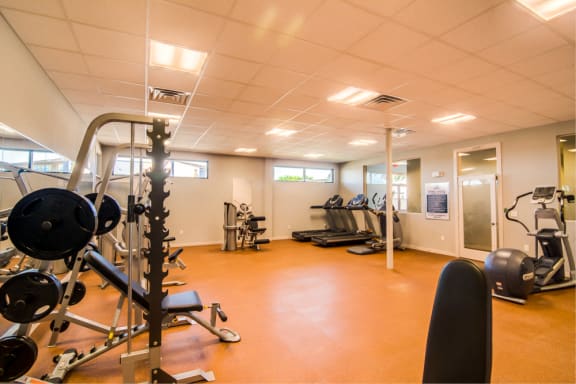 Modern Fitness Center at Aviator at Brooks Apartments, Clear Property Management, San Antonio