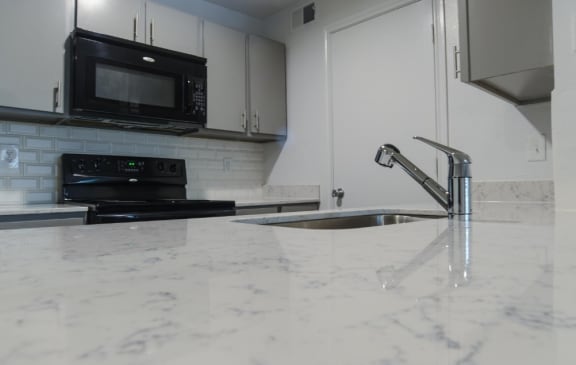north austin apartment granite top kitchen sink