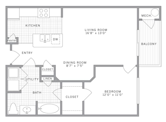A1 Floor Plan at AVE Union, Union