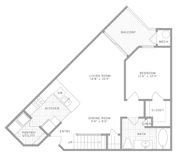 A3 Loft Floor Plan at AVE Union, Union
