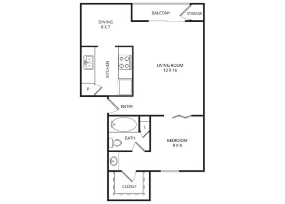 Floor Plan  at Country Square, Carrollton, 75006