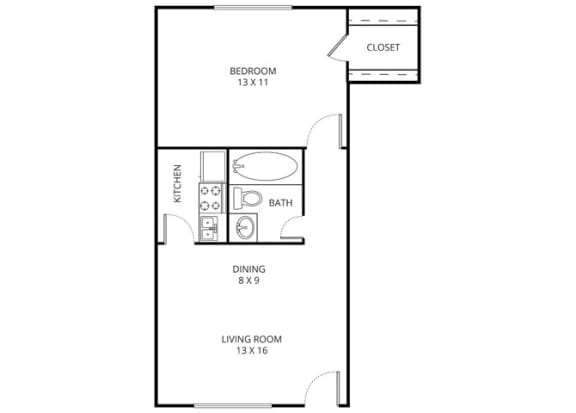 Mazatlan 1 Bed | 1 Bath | 472 Sq. Ft. at Parkwood, Texas