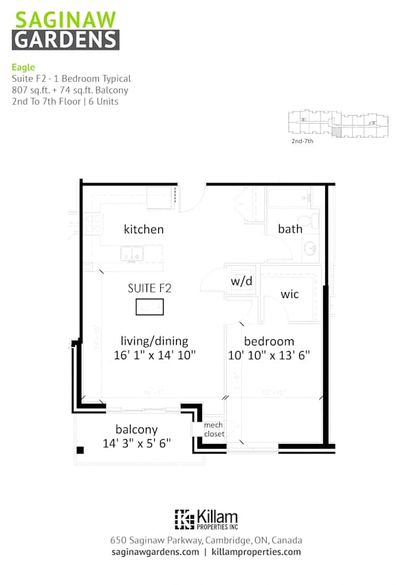 Eagle Suite F2 - 1 Bedroom Typical
