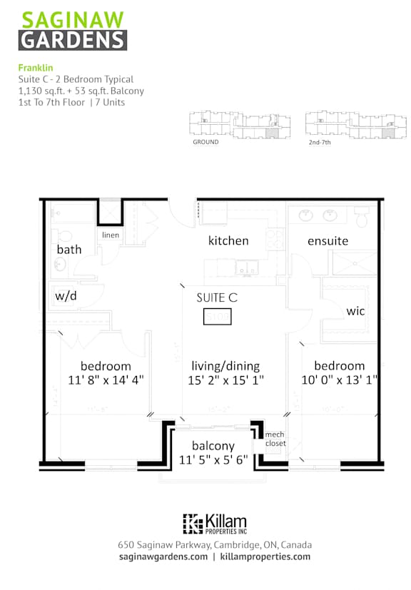 Franklin Suite C - 2 Bedroom Typical