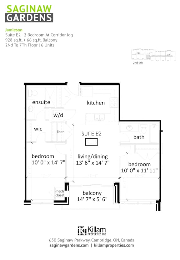 Jamieson Suite E2 - 2 Bedroom At Corridor Jog