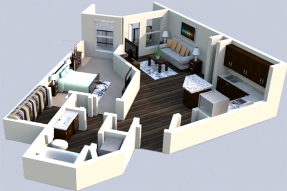 Landon House Apartments in Lake Nona Orlando, FL 32827 floor plan 1br 1ba