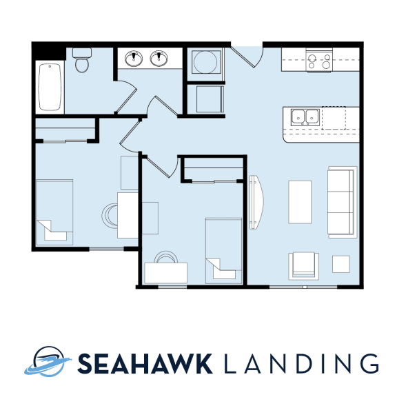 2 Bed 1 Bath (b)