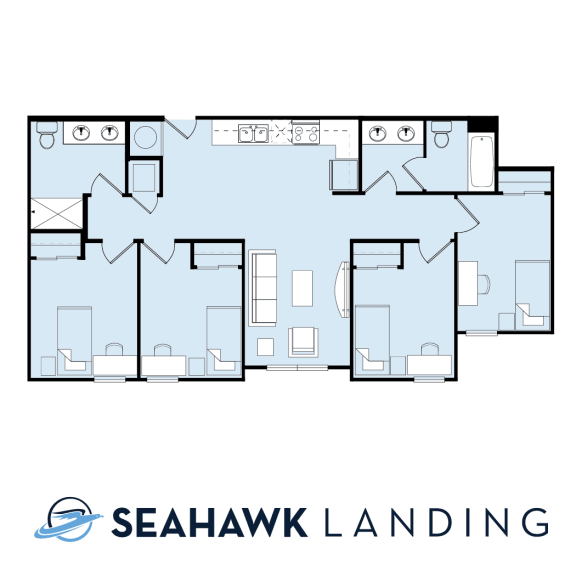 4 Bed 2 Bath  Accessible