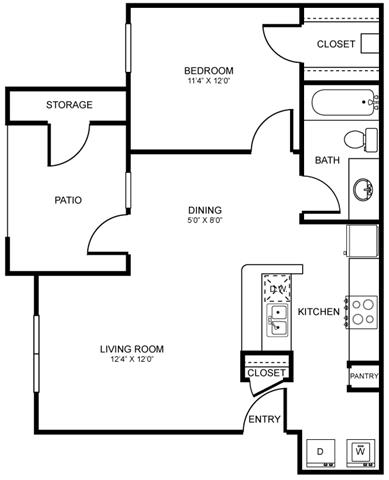 A2 Floor Plan at Stoneleigh on Spring Creek, Garland, TX