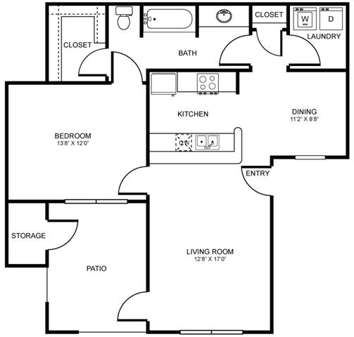 A4 Floor Plan at Stoneleigh on Spring Creek, Garland, Texas