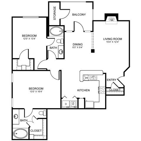 D6 Floor Plan at Stoneleigh on Spring Creek, Texas, 75044