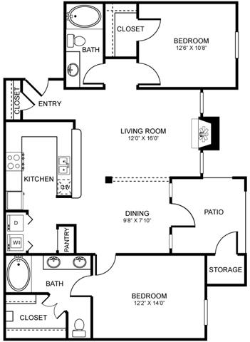 D5 Floor Plan at Stoneleigh on Spring Creek, Garland, Texas