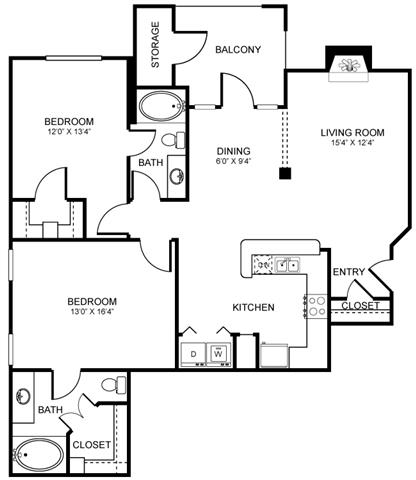 D6 Floor Plan at Stoneleigh on Spring Creek, Garland