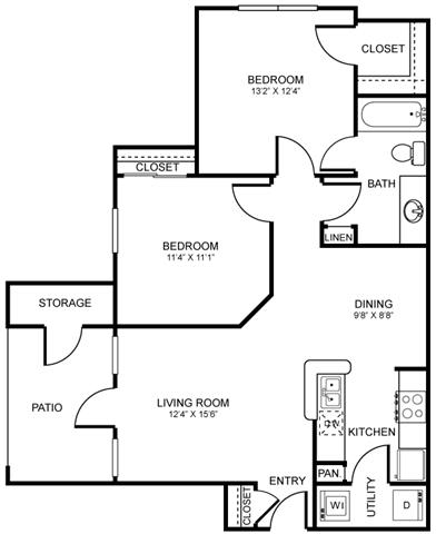 B1 Floor Plan at Stoneleigh on Spring Creek, Texas, 75044