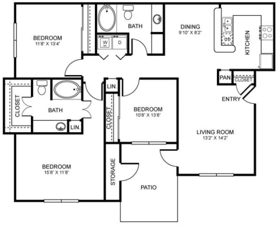 H2 Floor Plan at Stoneleigh on Spring Creek, Garland, TX