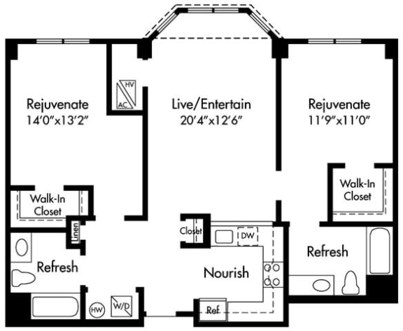 D1 Floor Plan at HighPoint, Quincy