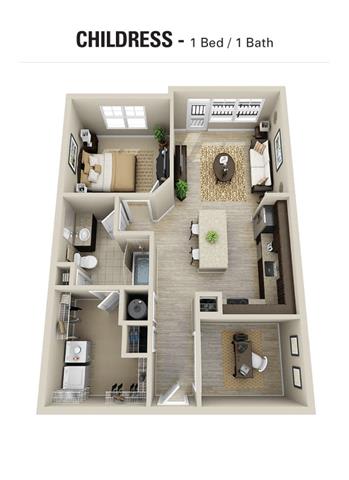 Childress Floor Plan at Berkshire Village District, Raleigh, 27605