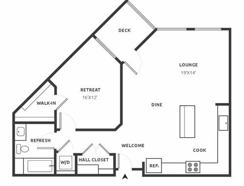 A25 Floor Plan at Aire, San Jose