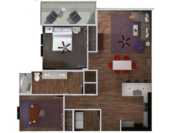Tivoli Floor Plan at Waterside Residences on Quivira, Lenexa, KS, 66215