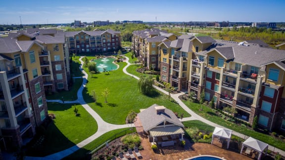 Aerial Exterior View at WaterCrest at City Center, Lenexa