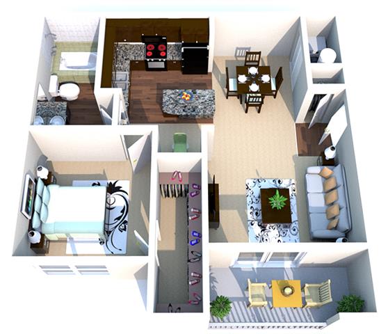 A4  Floor Plan at Bella Madera, Lewisville