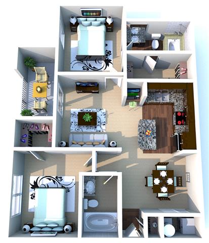B1 Floor Plan at Bella Madera, Lewisville, TX, 75056