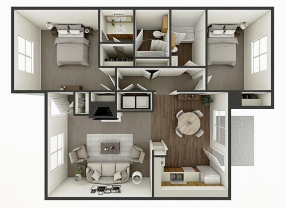 2 bedroom apartment floor plan