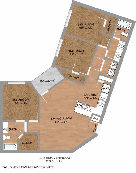 Floor Plan  Pearl-Floorplan at Urban Square, Denton, 76210