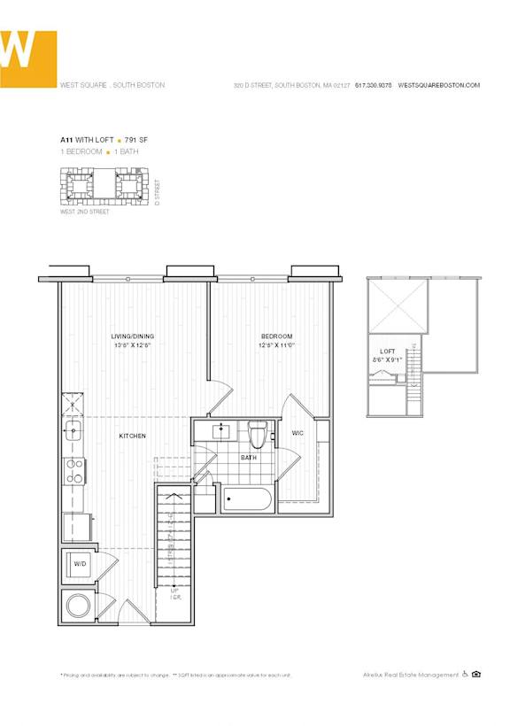 1 Bedroom 791 sq ft