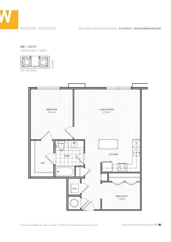 1 Bedroom 856 sq ft