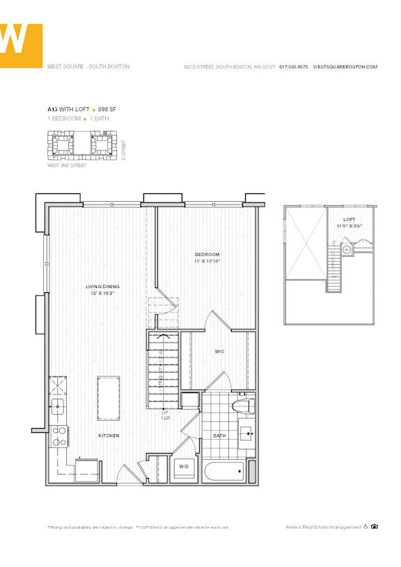 1 Bedroom 898 sq ft