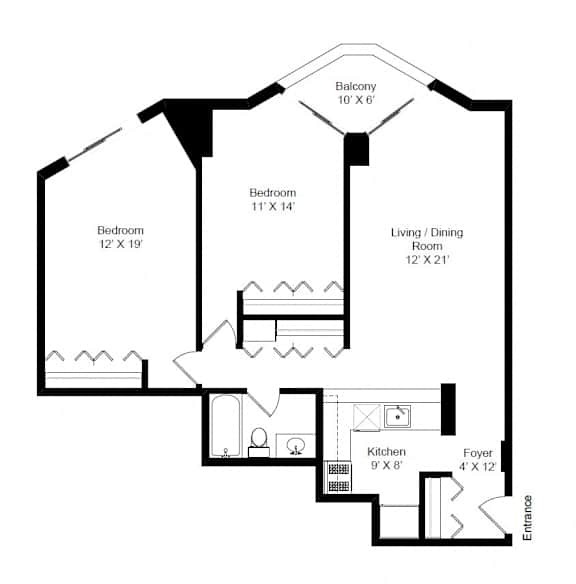 Floor Plan  2 Bedroom