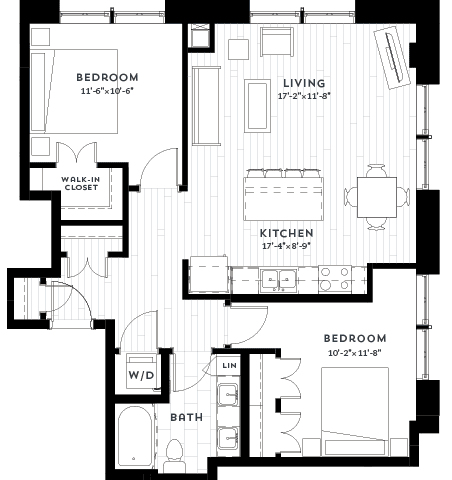 Floor Plan  2C Floor plan at Custom House, Minnesota