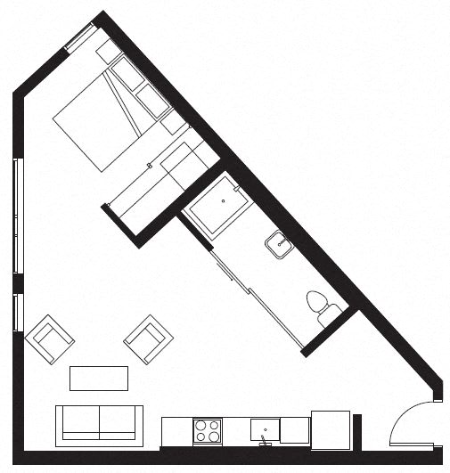 One Bedroom at Pine Minor, Seattle, WA, 98101