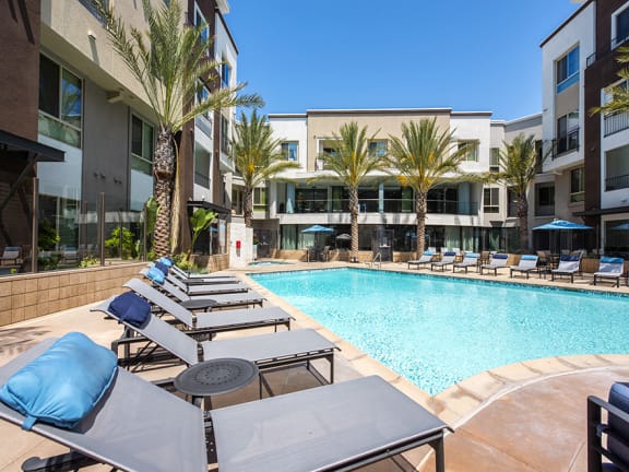 Resort Style Pool at Accent, Los Angeles, California
