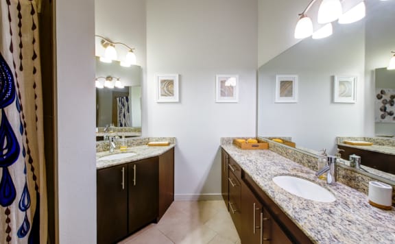 Dual Vanity Bathroom at Accent, California, 90066