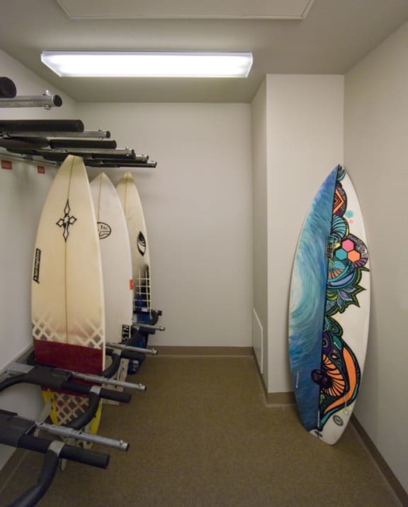 Surf Board Storage at Accent, Los Angeles, California