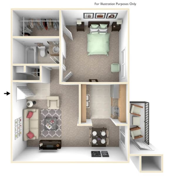 Floor Plan  1 Bedroom apartment floor plan